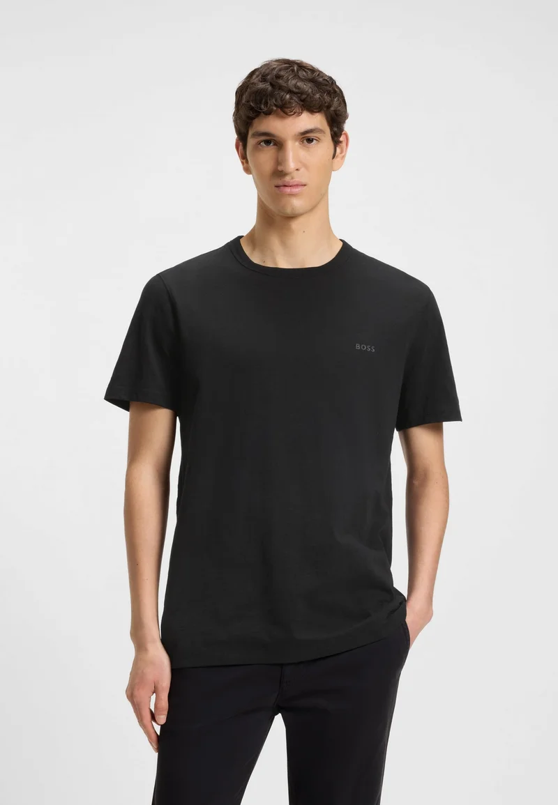BOSS Regular-fit T-shirt in slub cotton with logo detail